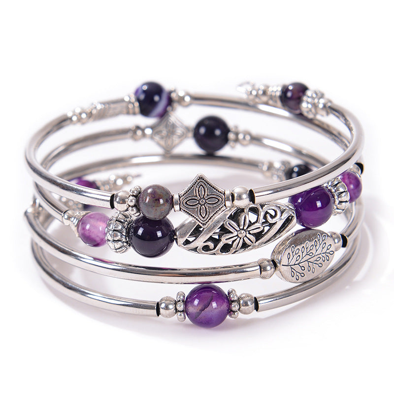 Bohemian Multi-layer Emperor Stone Winding Bracelet Four-layer Natural Stone Beaded Winding Bracelet Women's Jewelry Bohemian Multi-layer Emperor Stone Winding Bracelet Four-layer Natural Stone Beaded Winding Bracelet Women's Jewelry